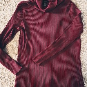 Lane Bryant turtleneck sweater wine burgundy